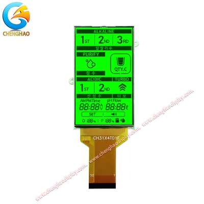 50 broches Panneau LCD monochrome FPC 1/4 Duty 1/3 Bias Drive Méthode avec rétroéclairage vert