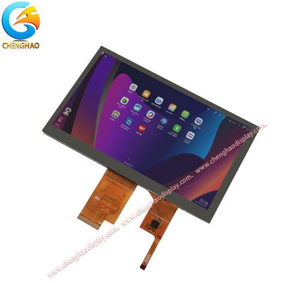 Panneau d'affichage à cristaux liquides de 1024 x 600 300 cd/m2 Luminosité 7 pouces avec toucher capacitif