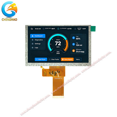 Module d'affichage LCD IPS TFT de 5 pouces 1024x600 LVDS 500 Nits pour les interfaces HMI industrielles